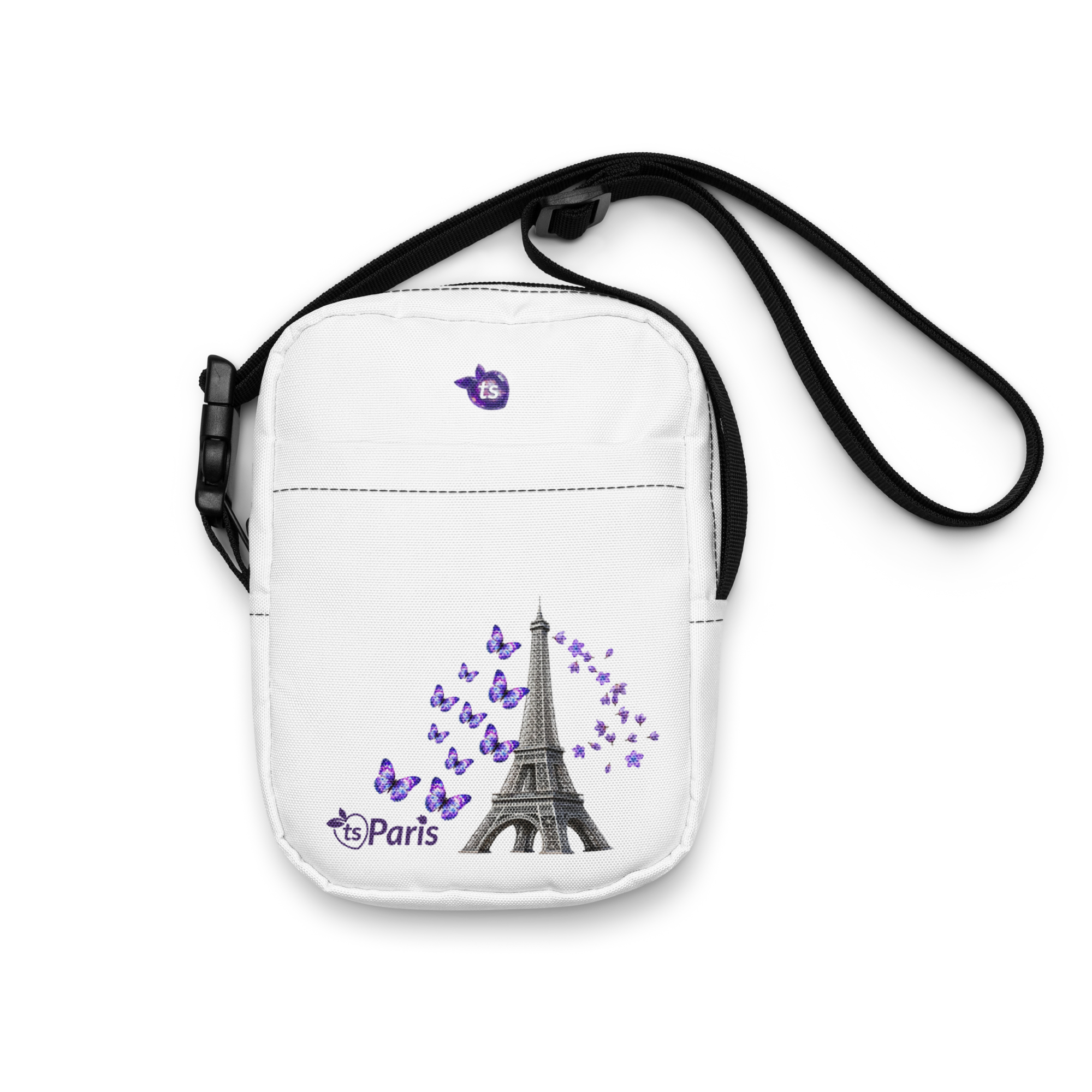 tsgabrielle® • Paris - La Tour Eiffel • Utility bolsa transversal • branco