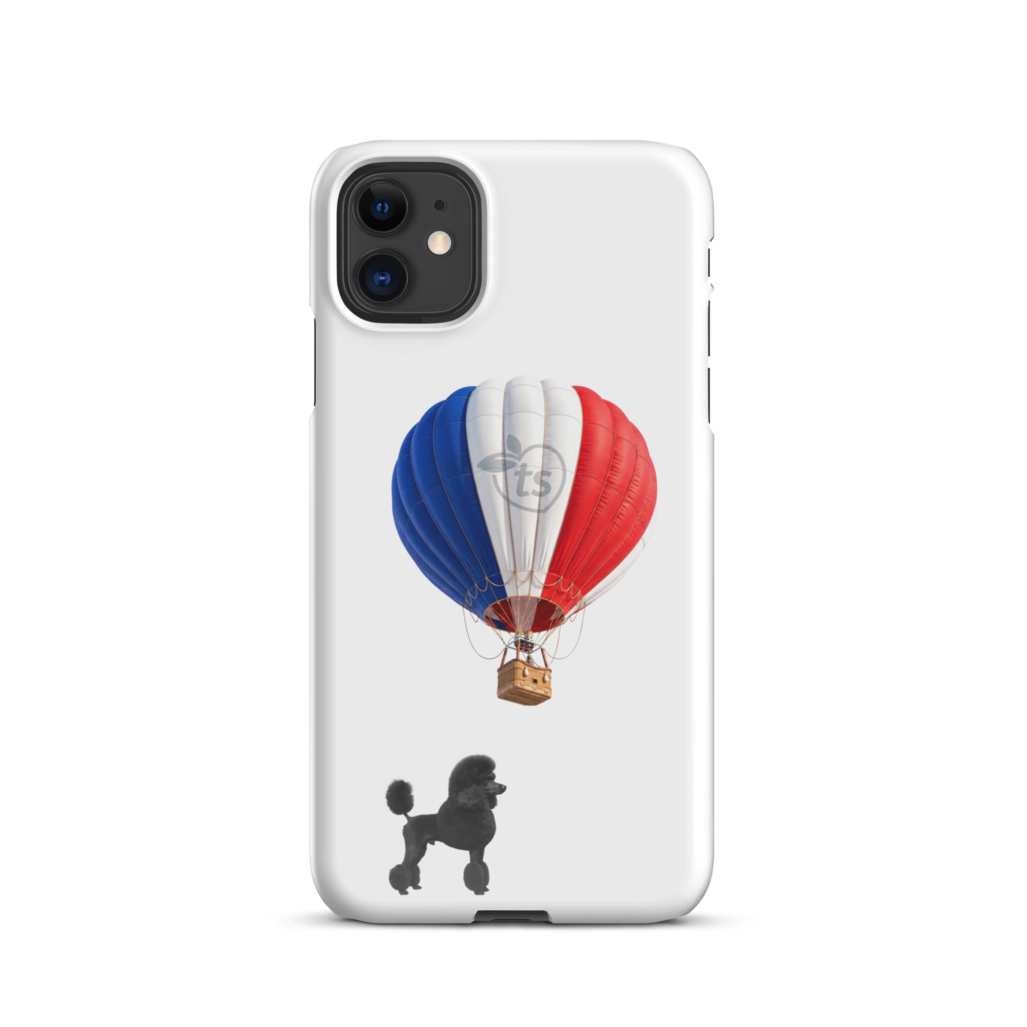 tsgabrielle® • Paris - Le Chien • capa snap compativel com iPhone® • branco • modelos recentes